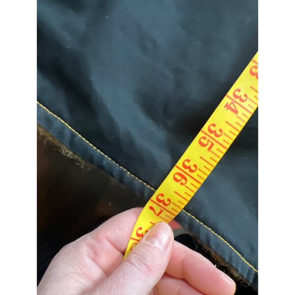 Denim & Co. Penny Lane Black Coat Faux Fur Trim 1XL Boho Western Cottage Core - Picture 8 of 10